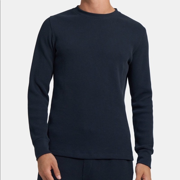 Theory Other - Theory Crewneck Pullover in Waffle Knit Cotton, Navy/Eclipse